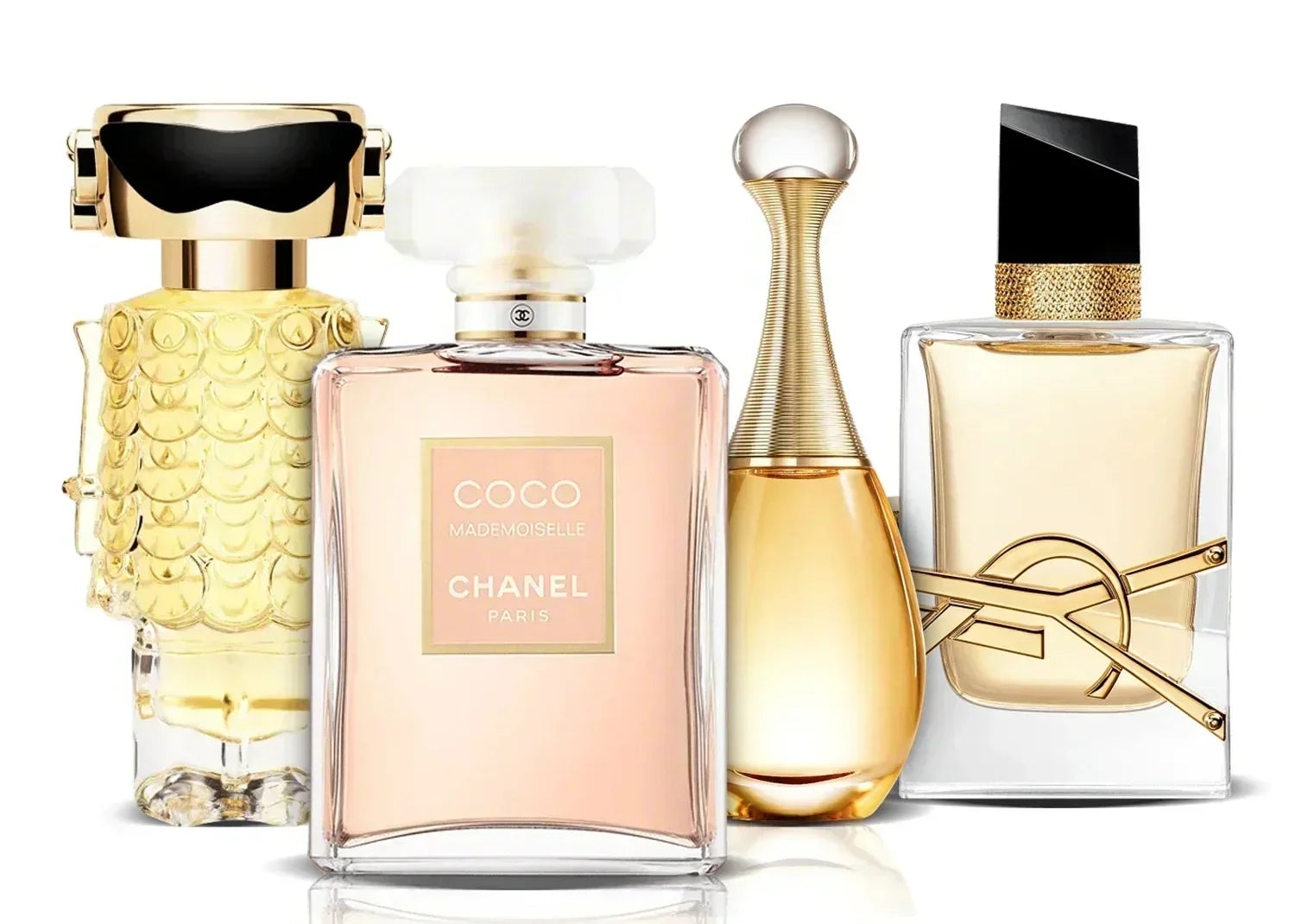 Set de 4 parfumuri | Fame, Coco Mademoiselle, J'adore i Libre (100 ml)